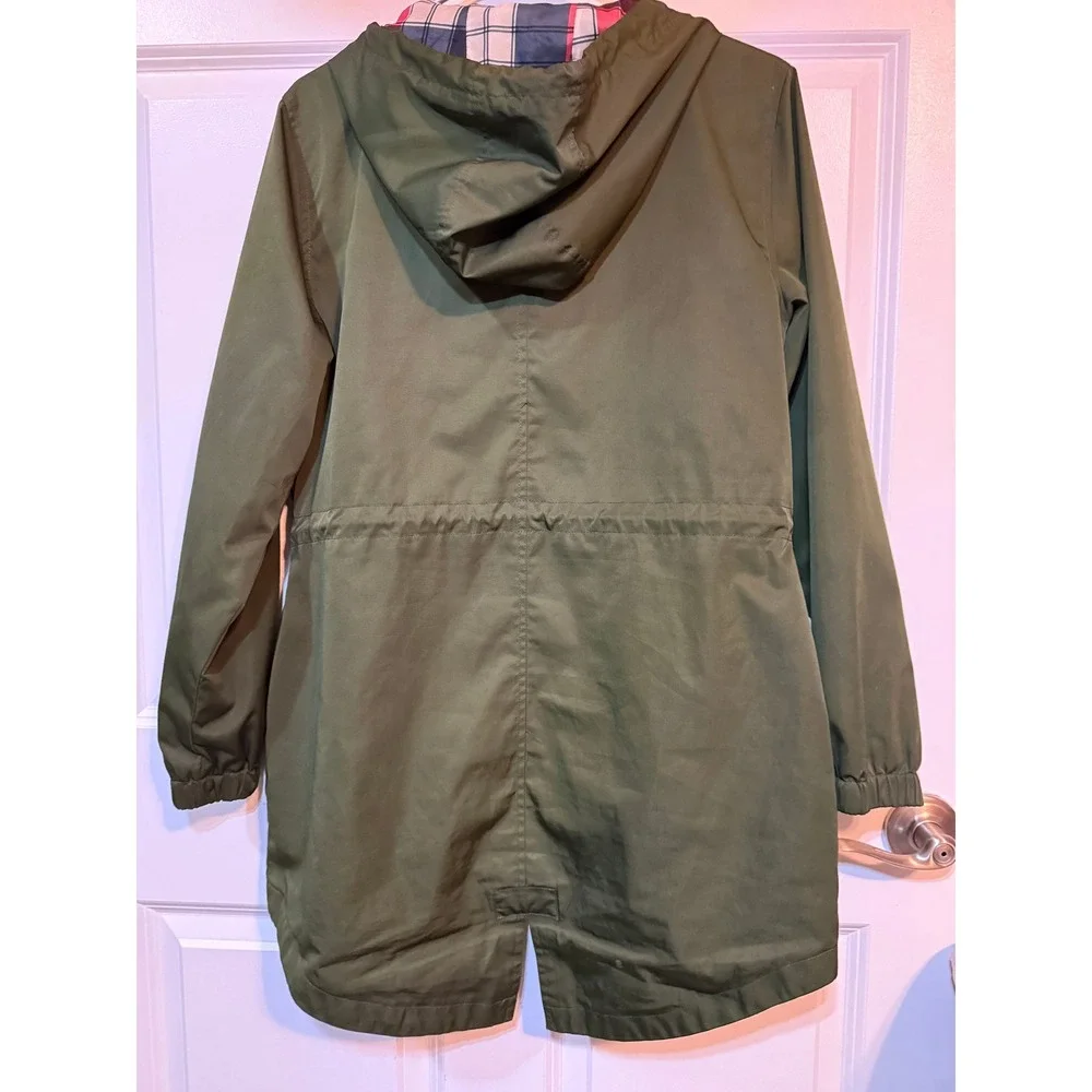 Time and Tru‎ Olive Green Hooded Drawstring Anorak Jacket - Womens